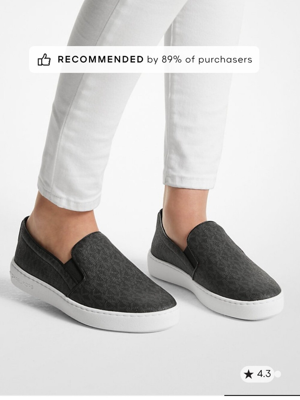 New Michael Kors Slip-On Platform Sneakers in Charcoal Gray size 7